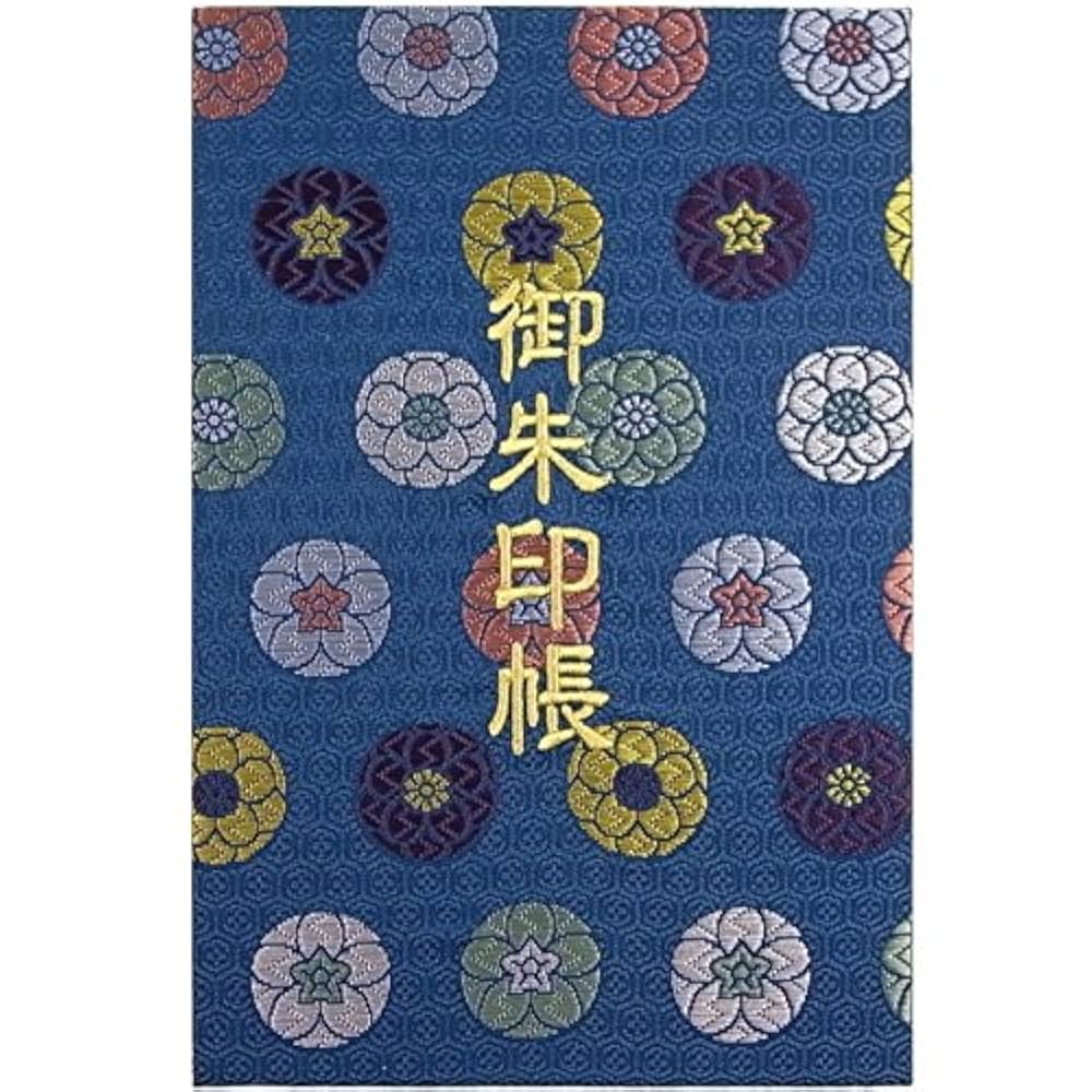 千繍の華 Amazon | 千糸繍院 御朱印帳L【紺色華】西陣織 金襴装丁/刺繍